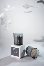 NÛRA — Botanical Candle | Amber & Olibanum, Black Earth
